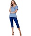 stripey short sleeve organic cotton pyjama with buttons true blue