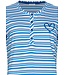 biologisch katoenen strepen dames nachthemd korte mouw true blue