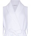 waffle style, cotton-mix morninggown with shawlcollar pure white
