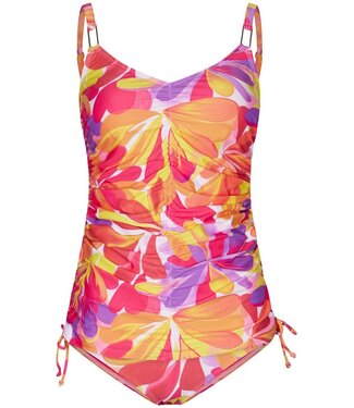 Pastunette Beach soft cup v neck tankini set with adjustable straps coral beach