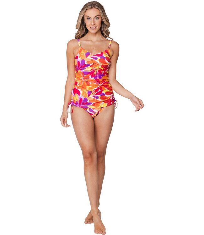 Tankini met soft cups, V-hals en verstelbare bandjes Coral Beach