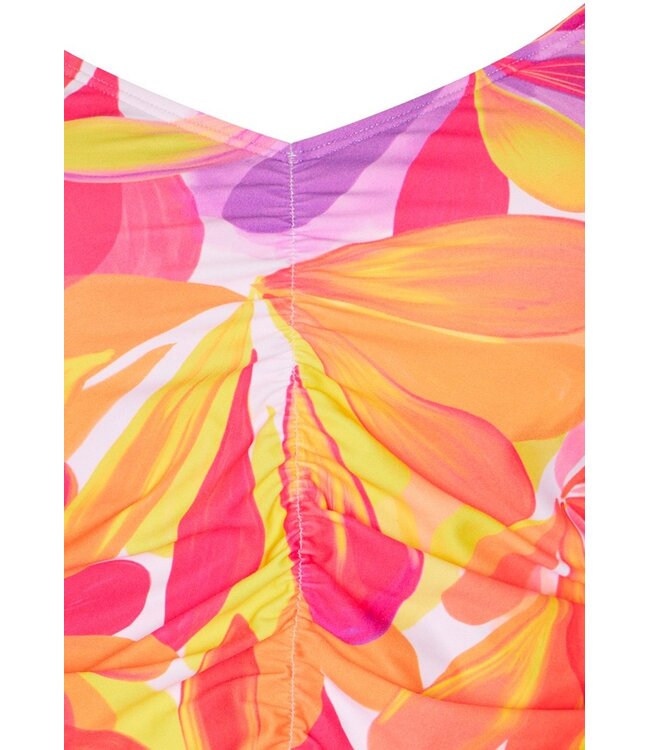 soft cup v neck tankini set with adjustable straps coral beach