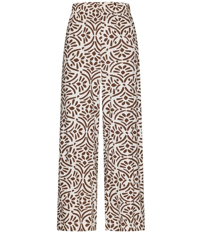 ladies short sleeve organic cotton 3/4 pyjama aztec flower