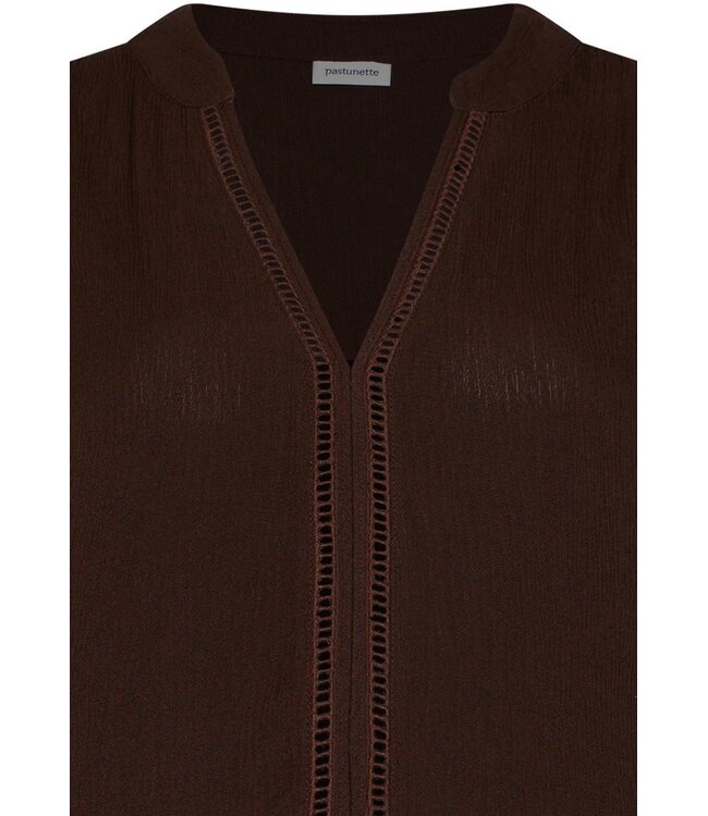 brown sleeveless v neck beachdress with pretty detailing chic beach