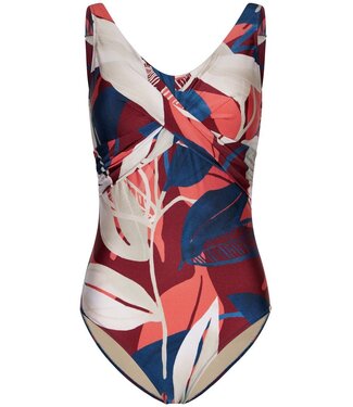 Pastunette Premium Beach luxury soft cup, powernet swimming costume paradise leaves