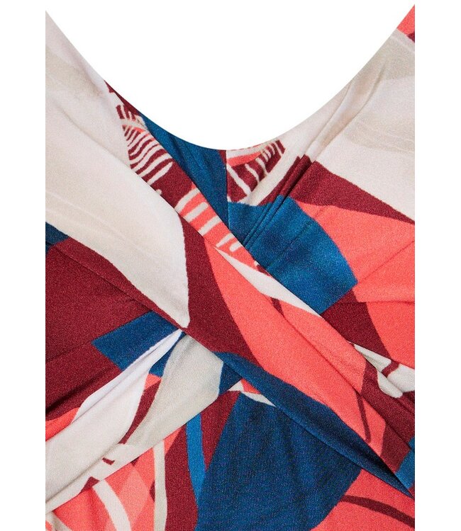 luxury soft cup, powernet swimming costume paradise leaves