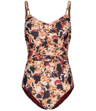 Pastunette Beach badpak met soft cups en powernet sunshine flower