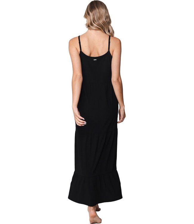 extra long black summery spaghetti beach dress paradise beach