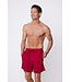 trendy red swim shorts with elasticated tie-waist palm sunset