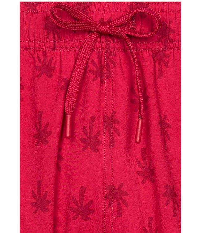 rode heren zwembroek met elastische en koord taille Palm Sunset