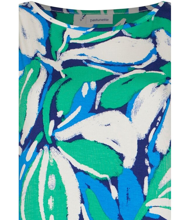 blue capped sleeve beachdress with ties aqua bloom