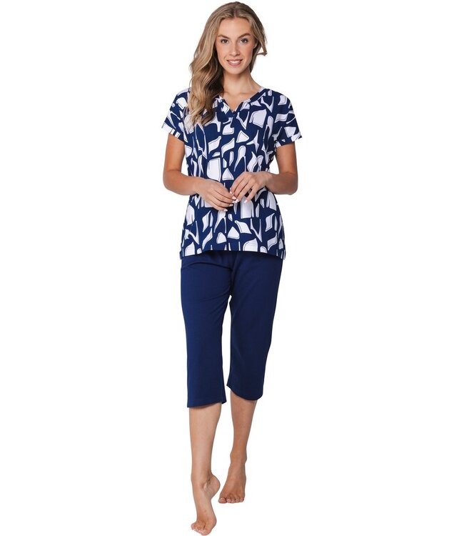 biologisch katoenen dames pyjama korte mouw Graphic Art