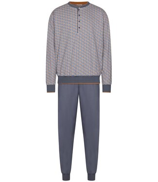 Pastunette for Men grijze heren pyjama met boorden en knopen Mix It Up