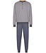 Pastunette for Men grijze heren pyjama met boorden en knopen Mix It Up