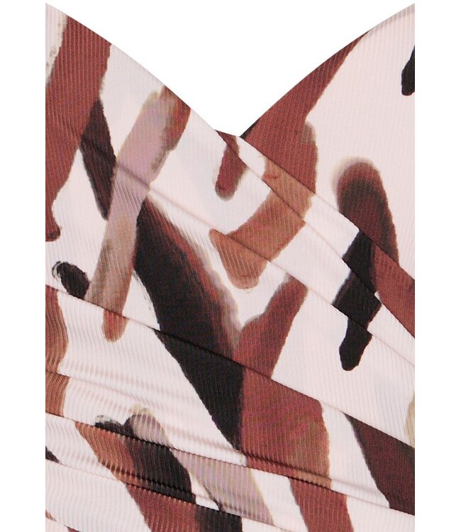 brown soft cup, powernet v neck swimming costume safari beach