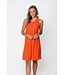 ladies bright orange pretty sleeveless beachdress summer flower