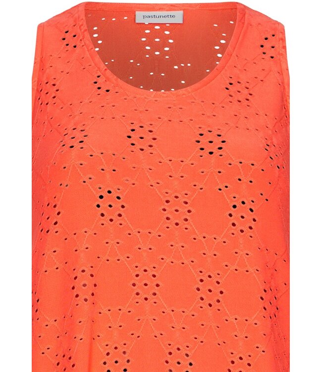 oranje mouwloze dames strandjurk summer flower