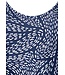 dark blue soft cup prosthetic tankini with adjustable ties leafy ocean