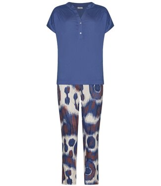 Pastunette Premium blauw katoen-modal home-lounge dames pyjama set Arty Fashion