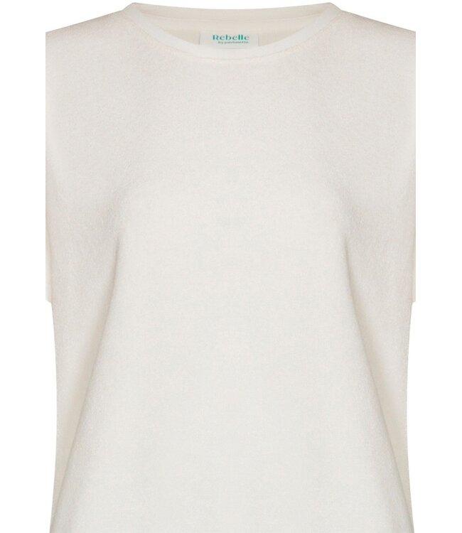 wit extra lang bamboe-katoen badstof strandjurk