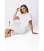 white extra long t-shirt style bamboo-cotton terry mix beach dress