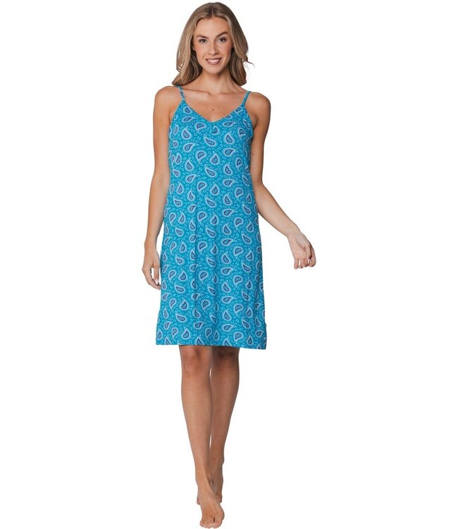 bamboo-mix spaghetti dress with adjustable straps paisly perfect