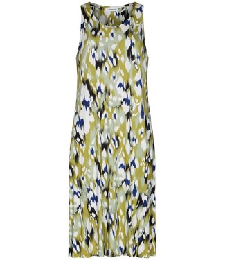 Pastunette Beach Groene mouwloze strandjurk in viscose Sea Bloom