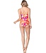 soft cup v neck powernet swimsuit with adjustable straps coral beach