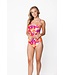 soft cup v neck powernet swimsuit with adjustable straps coral beach
