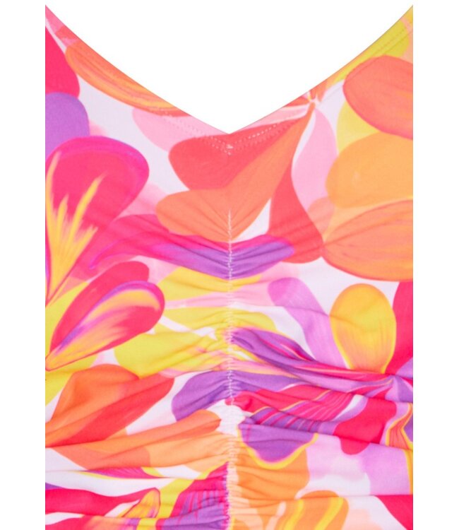 Badpak met soft cups, V-hals, powernet en verstelbare bandjes Coral Beach