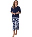biologisch katoenen dames pyjama set korte mouw Graphic Art