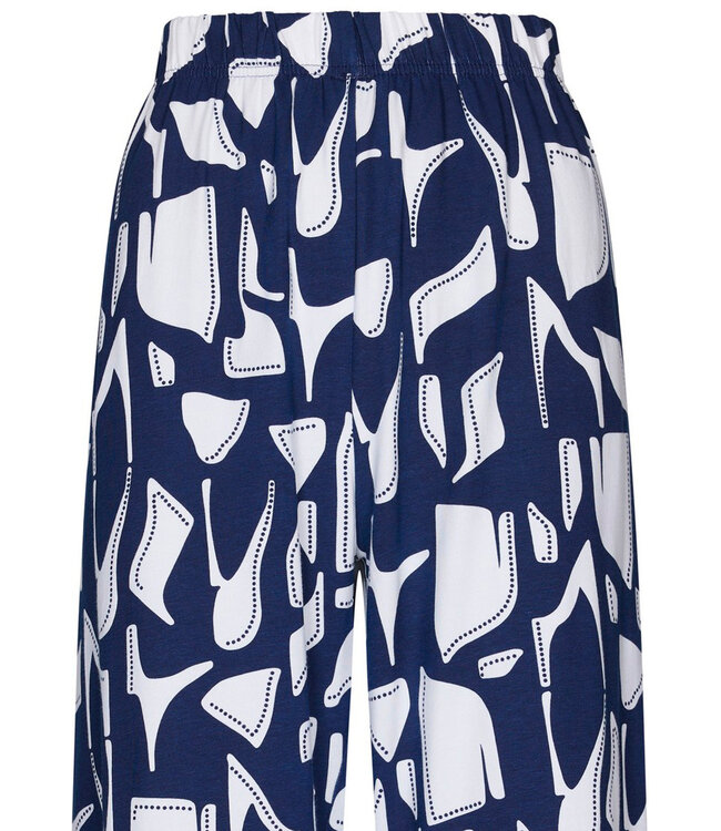 ladies short sleeve organic cotton pyjama set graphic art