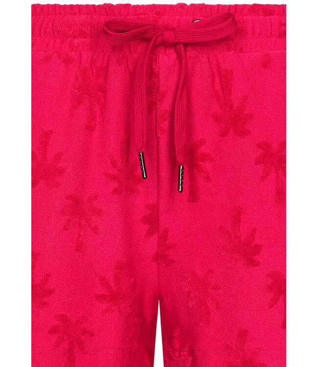 framboos roze embossed badstof strand set chic sporty palm