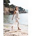 trendy extra long see through v neck beach dress-cover up lacy beach