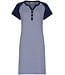 organic cotton nightdress with buttons stripey marine blue