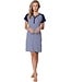 organic cotton nightdress with buttons stripey marine blue