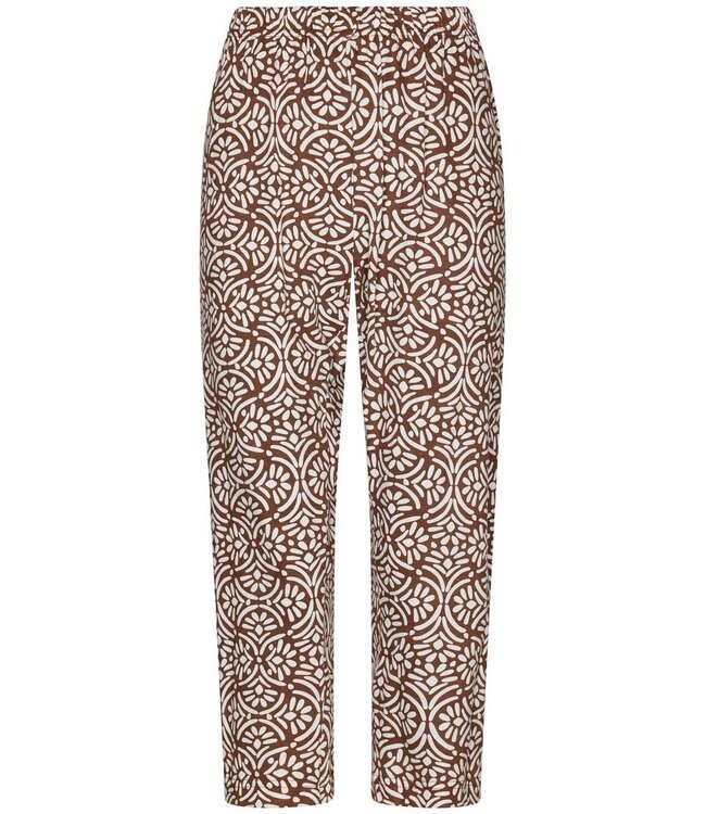 biologisch katoenen doorknoop dames pyjama korte mouw Aztec Flower