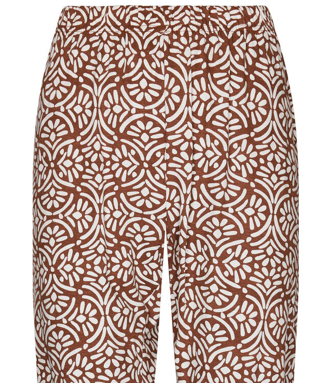 biologisch katoenen doorknoop dames pyjama korte mouw Aztec Flower