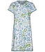 ladies short sleeve organic cotton nightdress with lace floral art