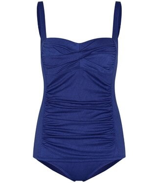 Pastunette Beach soft cup tankini with powernet and adjustable straps ocean blue