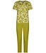 ladies short sleeve cotton-modalpyjama pretty green flower