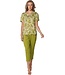 katoen-modal dames pyjama met korte mouwen Pretty Green Flower