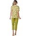 ladies short sleeve cotton-modalpyjama pretty green flower