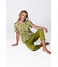 ladies short sleeve cotton-modalpyjama pretty green flower