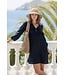 black embroidered cotton beach dress with buttons beautiful beach