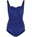 Pastunette Beach Donkerblauw badpak met soft cups, powernet en scallop Ocean Blue