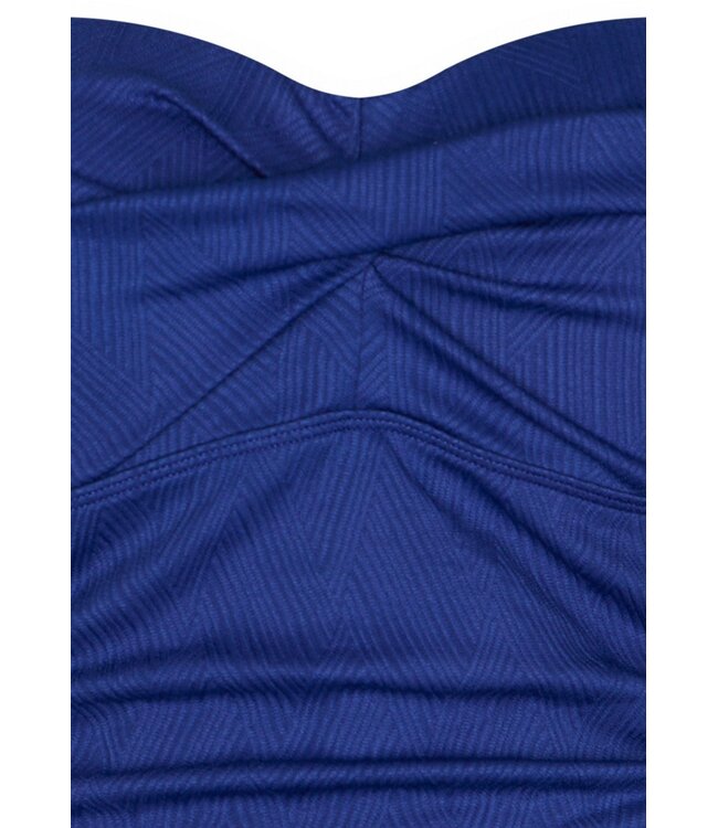 Donkerblauw badpak met soft cups, powernet en scallop Ocean Blue