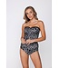 black bandeau soft cup multi way tankini pebble beach