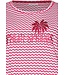 ladies short sleeve stripey organic cotton nightdress palm waves