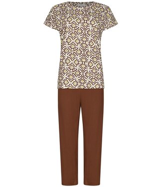 Pastunette biologisch katoenen dames pyjama set korte mouw Aztec Flower